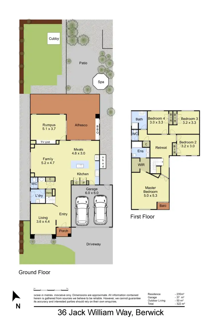 Floorplan of Homely house listing, 36 Jack William Way, Berwick VIC 3806