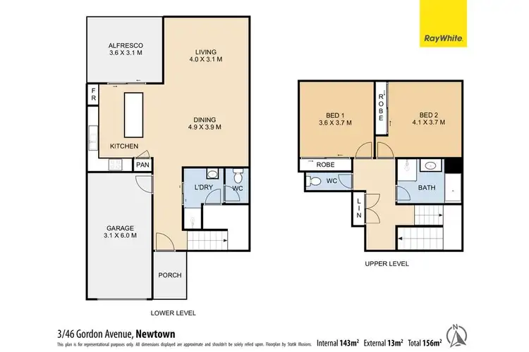 Floorplan of Homely townhouse listing, Unit 3/46 Gordon Avenue, Newtown QLD 4350