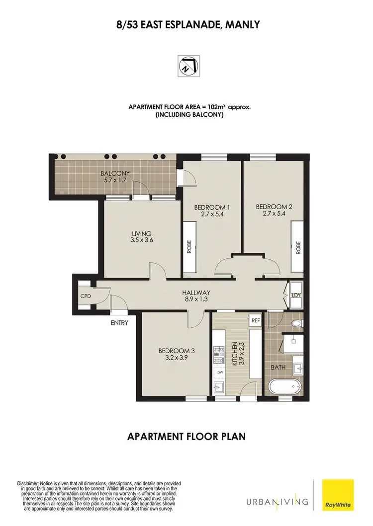 Floorplan of Homely apartment listing, 8/53 East Esplanade, Manly NSW 2095
