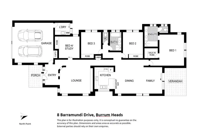 Floorplan of Homely house listing, 8 Barramundi Drive, Burrum Heads QLD 4659