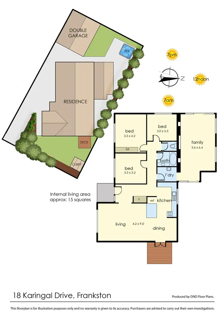 Floorplan of Homely house listing, 18 Karingal Drive, Frankston VIC 3199