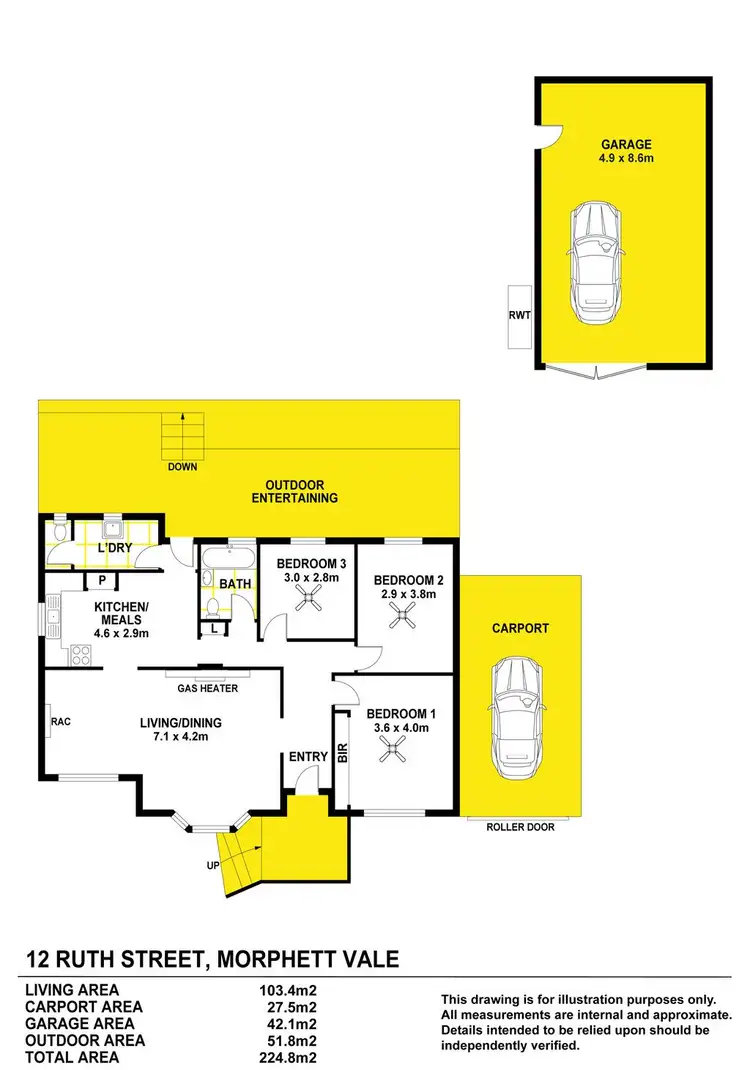 Floorplan of Homely house listing, 12 Ruth Street, Morphett Vale SA 5162