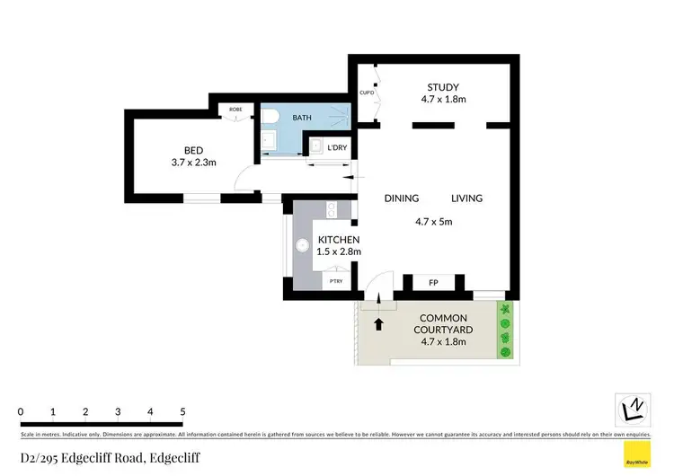 Floorplan of Homely apartment listing, D2/295 Edgecliff Road, Woollahra NSW 2025