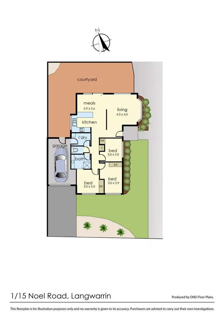 Floorplan of Homely unit listing, 1/15 Noel Road, Langwarrin VIC 3910