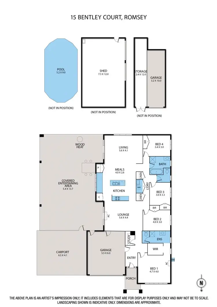 Floorplan of Homely house listing, 15 Bentley Court, Romsey VIC 3434