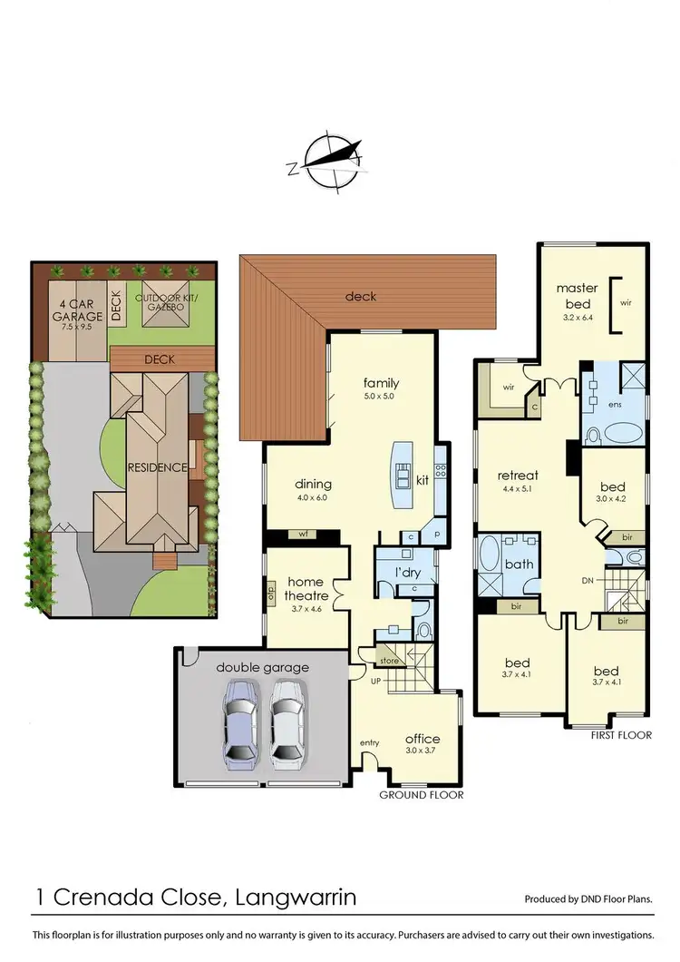 Floorplan of Homely house listing, 1 Crenada Close, Langwarrin VIC 3910