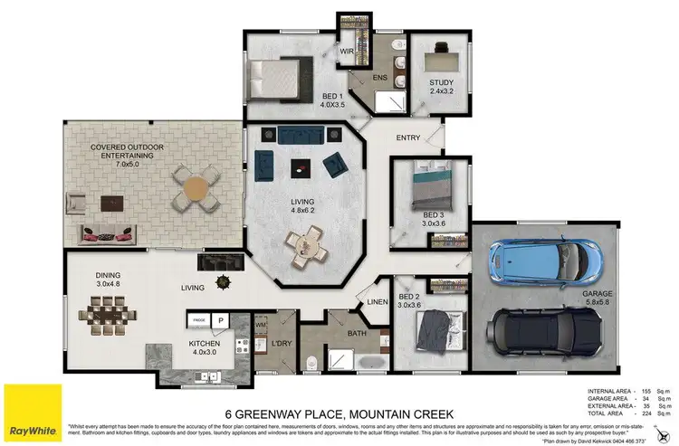 Floorplan of Homely house listing, 6 Greenway Place, Mountain Creek QLD 4557