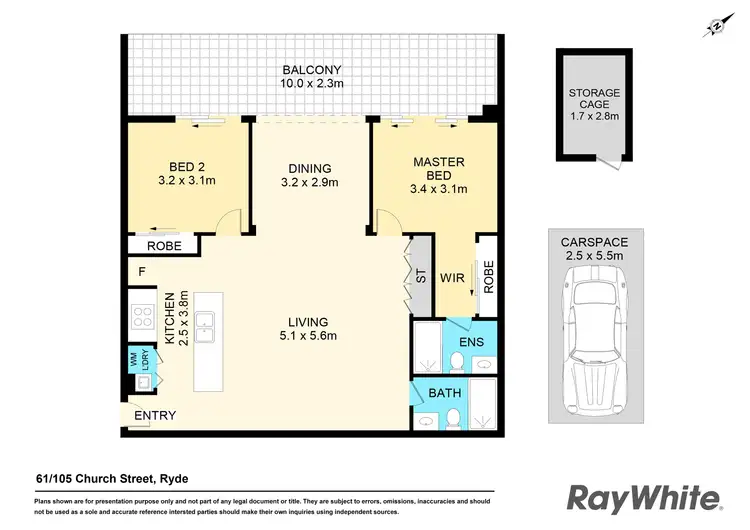 Floorplan of Homely apartment listing, 61/105 Church Street, Ryde NSW 2112