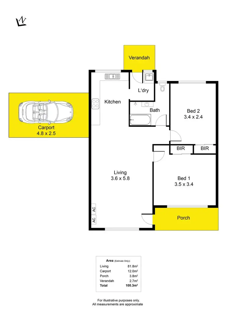 Floorplan of Homely unit listing, 1/566 Marion Road, Plympton Park SA 5038