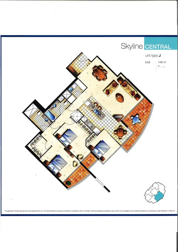 Floorplan of Homely apartment listing, 3363/23 Ferny Avenue, Surfers Paradise QLD 4217