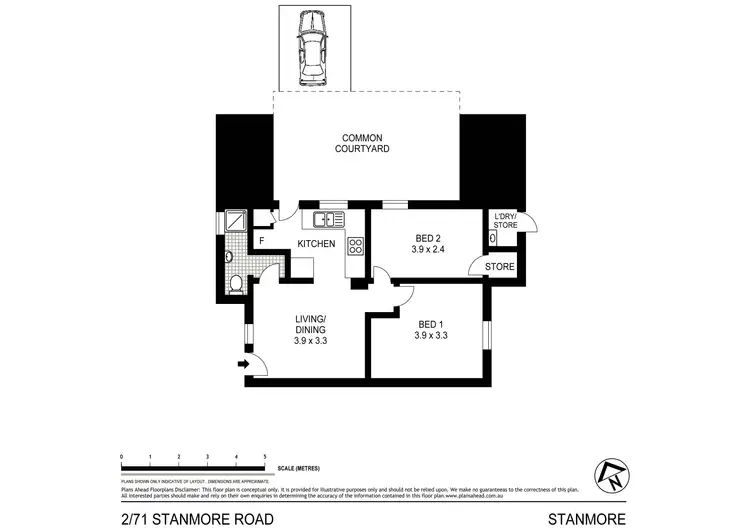 Floorplan of Homely apartment listing, 2/69-71 Stanmore Road, Stanmore NSW 2048