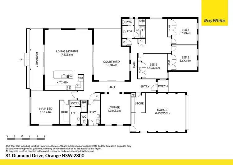 Floorplan of Homely house listing, 81 Diamond Drive, Orange NSW 2800