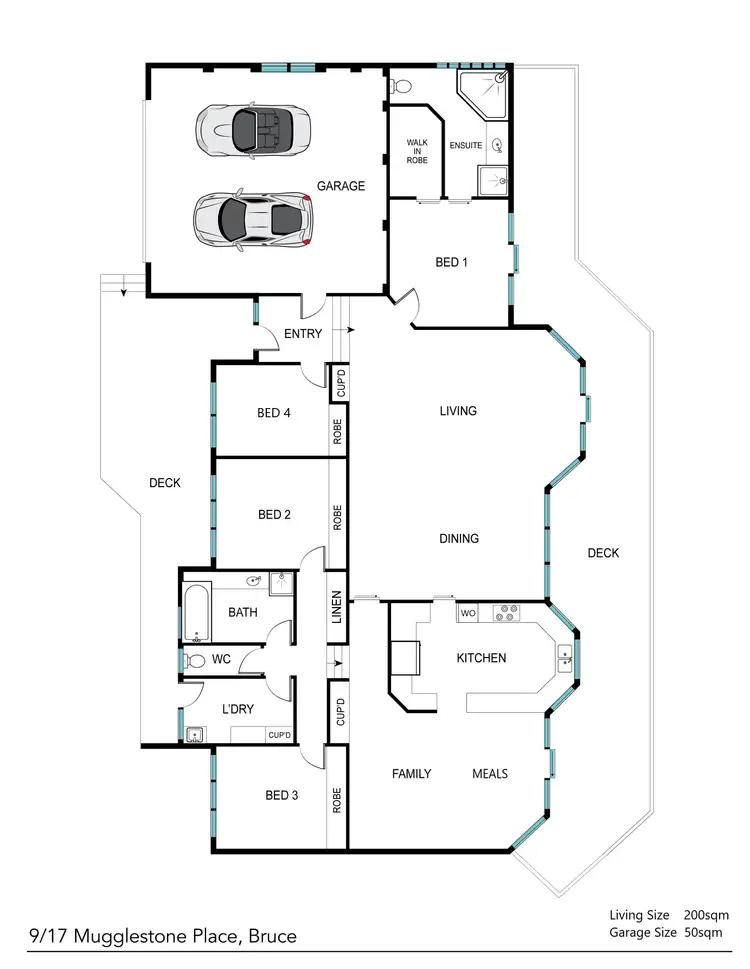 Floorplan of Homely townhouse listing, 9/17 Mugglestone Place, Bruce ACT 2617