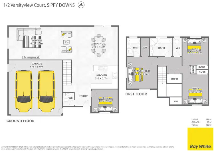 Floorplan of Homely house listing, 1/2 Varsityview Court, Sippy Downs QLD 4556