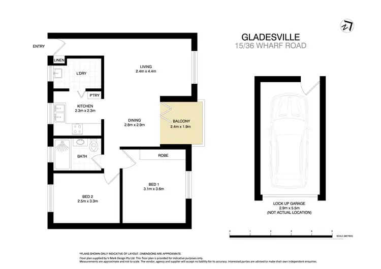Floorplan of Homely apartment listing, 15/36 Wharf Road, Gladesville NSW 2111