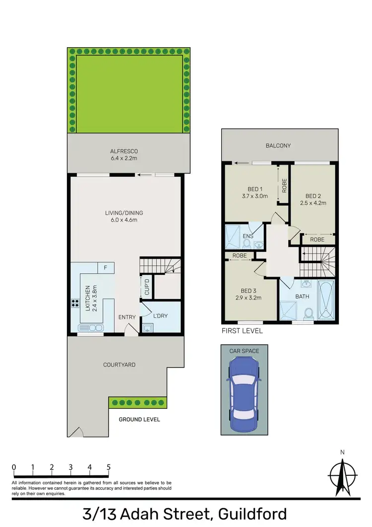 Floorplan of Homely townhouse listing, 3/13 Adah Street, Guildford NSW 2161