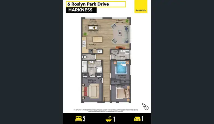 Floorplan of Homely house listing, 6 Roslyn Park Drive, Harkness VIC 3337