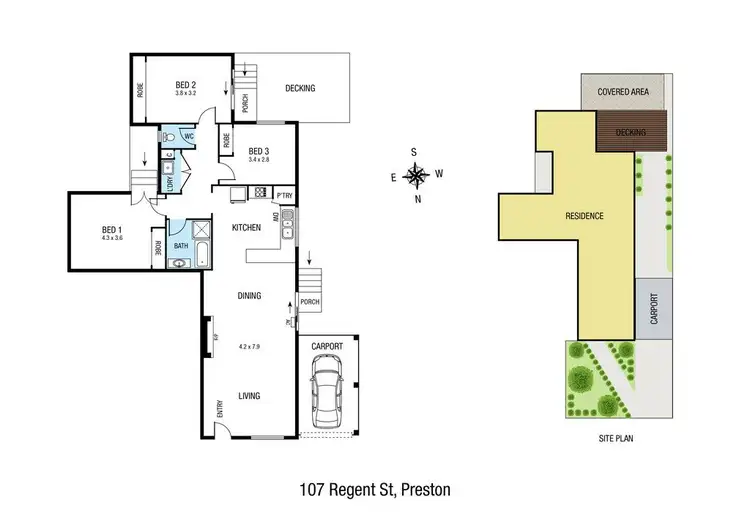 Floorplan of Homely house listing, 107 Regent Street, Preston VIC 3072