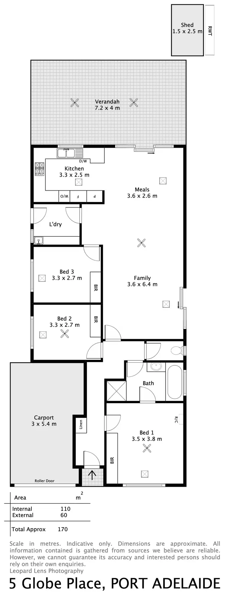 Floorplan of Homely house listing, 5 Globe Place, Port Adelaide SA 5015