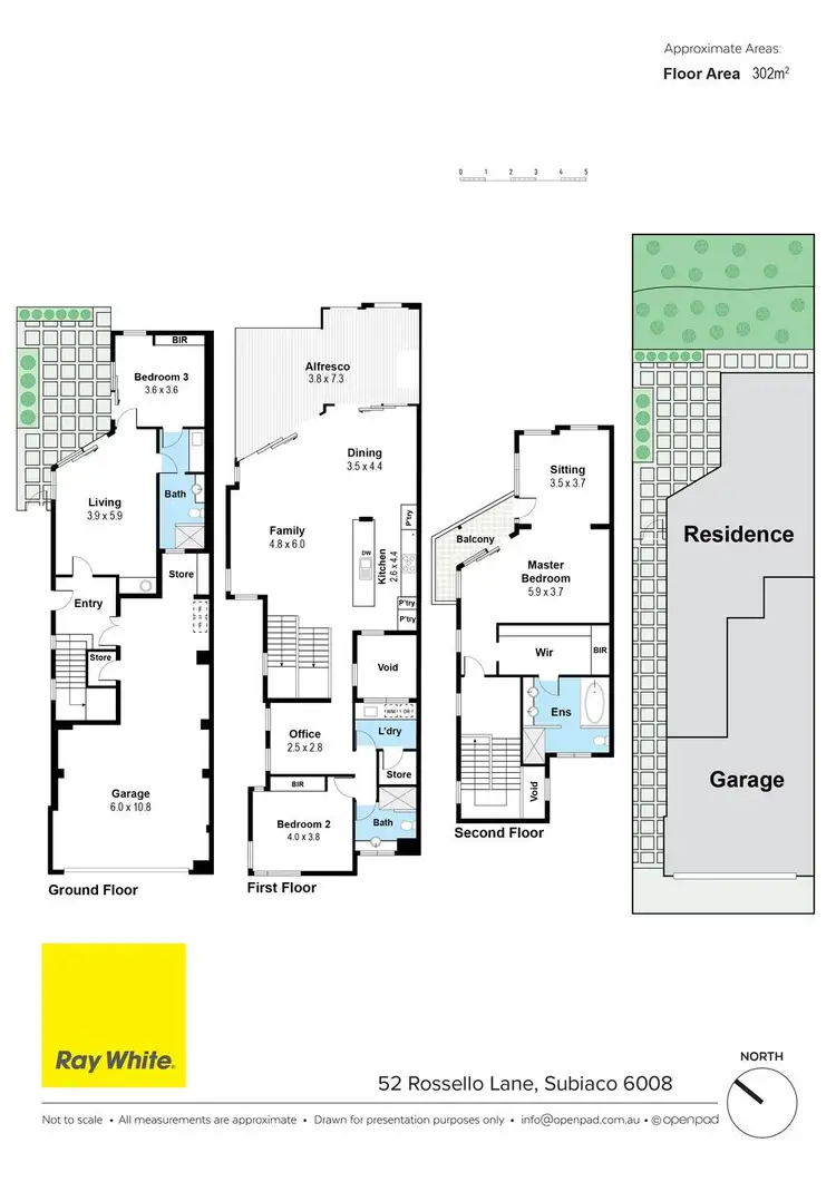 Floorplan of Homely house listing, 52 Rossello Lane, Subiaco WA 6008