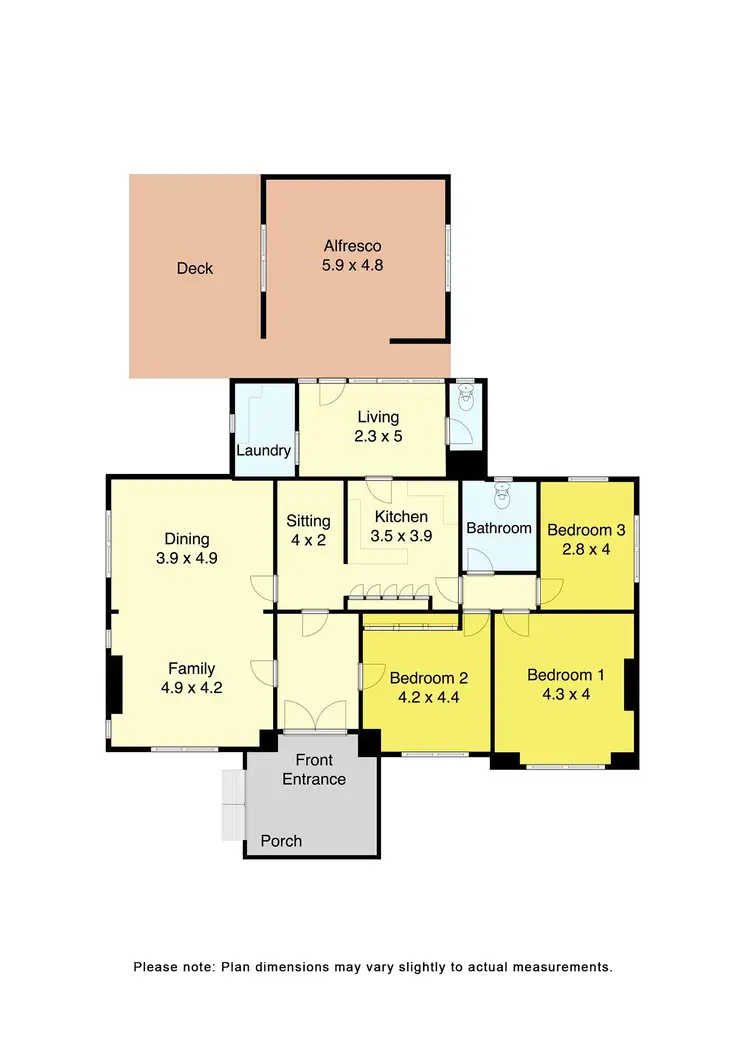 Floorplan of Homely house listing, 21 Barkly Street, Maryborough VIC 3465