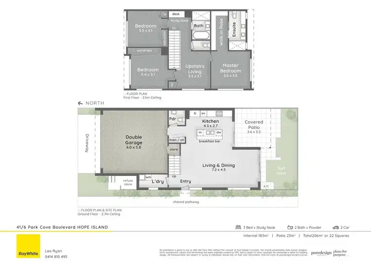 Floorplan of Homely townhouse listing, 41/6 Park Cove Boulevard, Hope Island QLD 4212