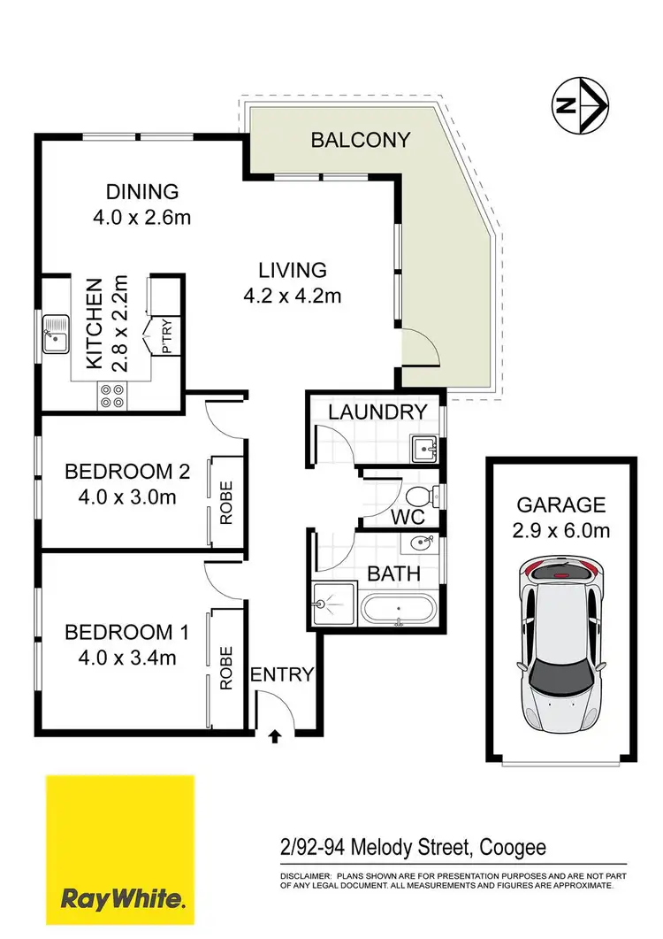 Floorplan of Homely apartment listing, 2/92-94 Melody Street, Coogee NSW 2034