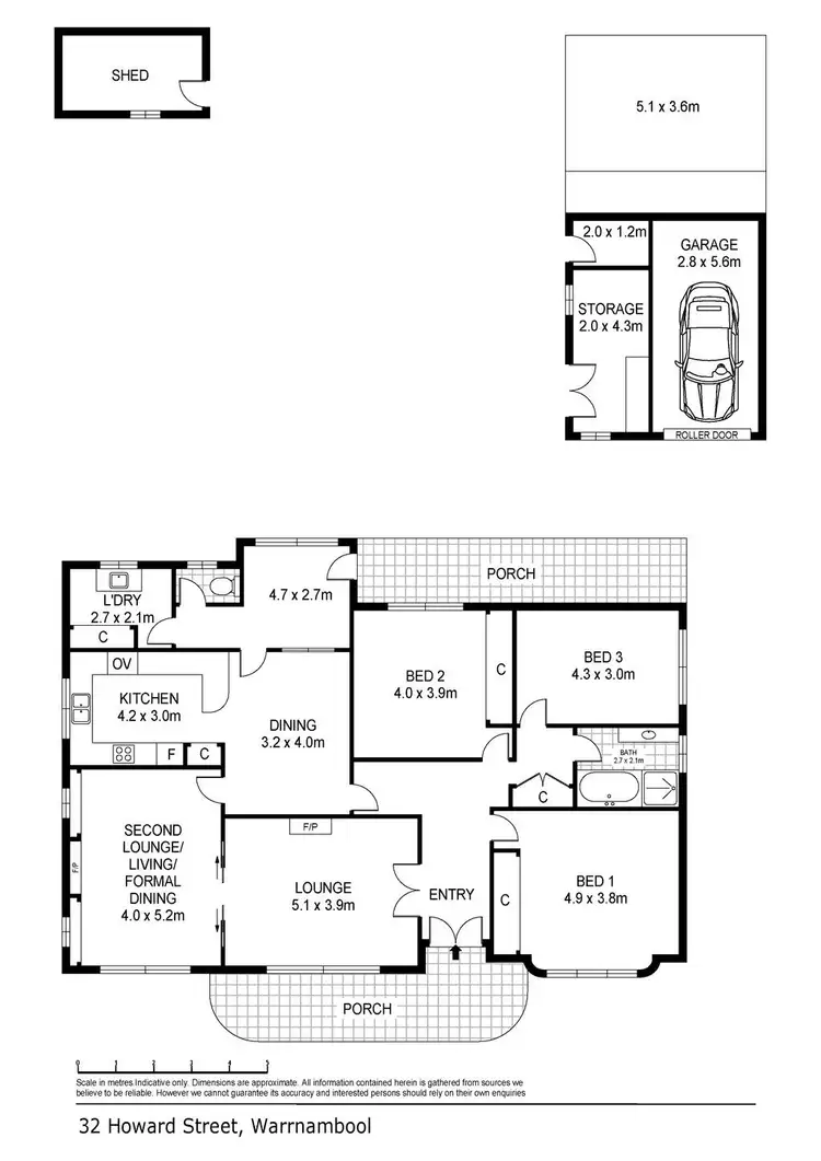 Floorplan of Homely house listing, 32 Howard Street, Warrnambool VIC 3280