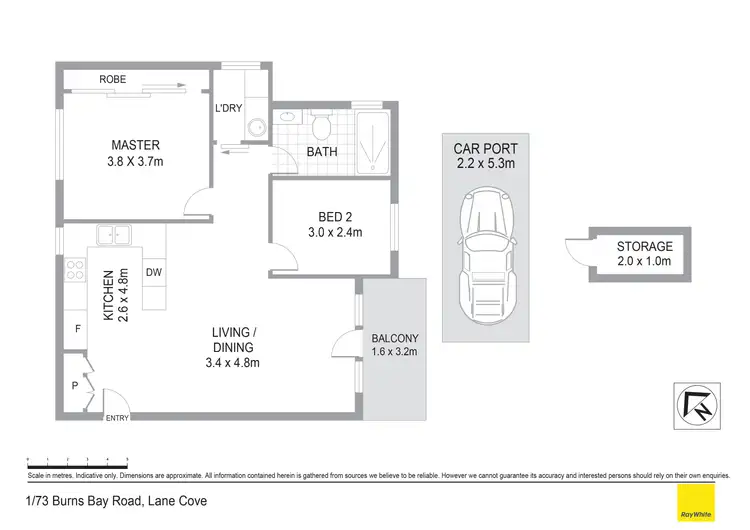 Floorplan of Homely apartment listing, 1/73 Burns Bay Road, Lane Cove NSW 2066