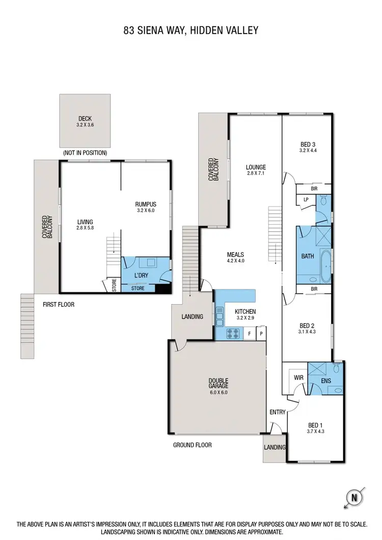 Floorplan of Homely house listing, 83 Siena Way, Hidden Valley VIC 3756