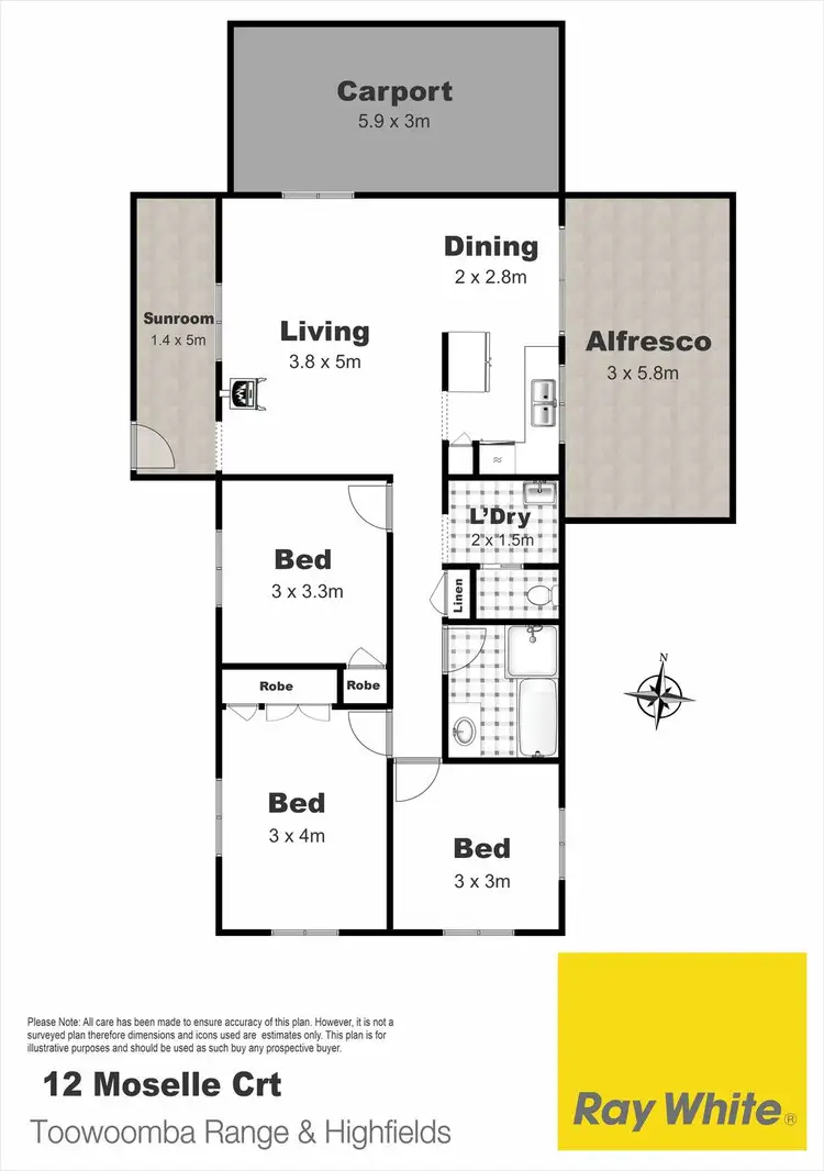 Floorplan of Homely house listing, 12 Moselle Court, Wilsonton Heights QLD 4350