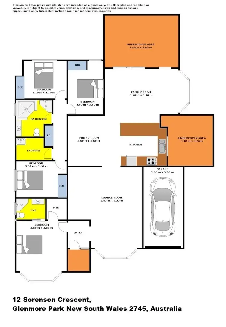 Floorplan of Homely house listing, 12 Sorenson Crescent, Glenmore Park NSW 2745