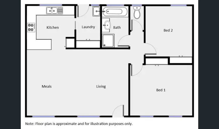 Floorplan of Homely unit listing, 3/6-10 Hendy Road, Buronga NSW 2739