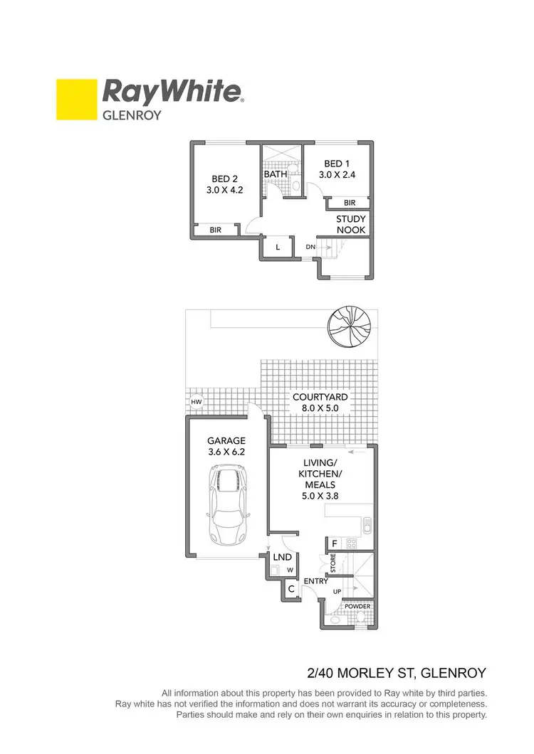 Floorplan of Homely townhouse listing, 2/40 Morley Street, Glenroy VIC 3046