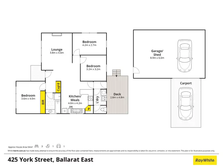 Floorplan of Homely house listing, 425 York Street, Ballarat East VIC 3350