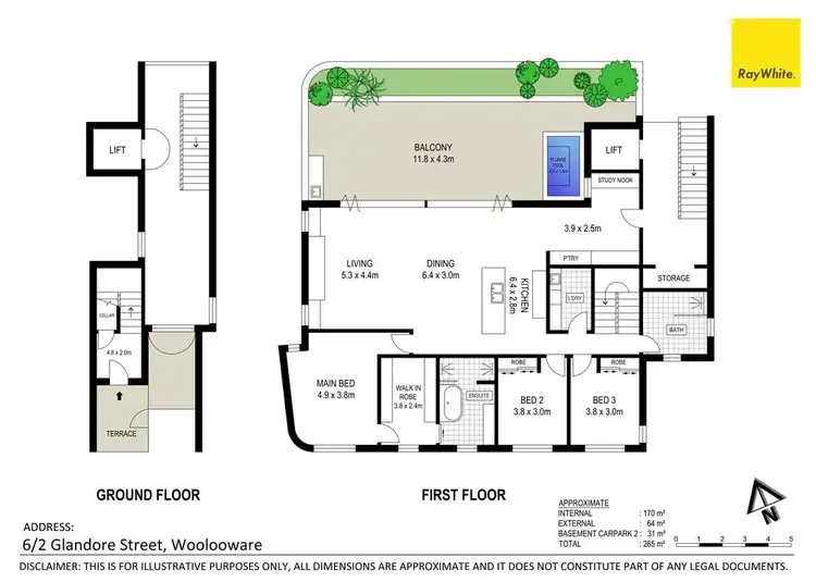 Floorplan of Homely apartment listing, 6/2 Glandore Street, Woolooware NSW 2230