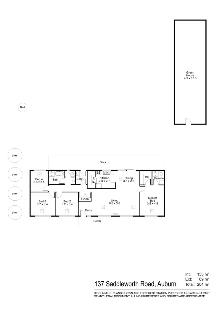 Floorplan of Homely house listing, 137 Saddleworth Road, Auburn SA 5451