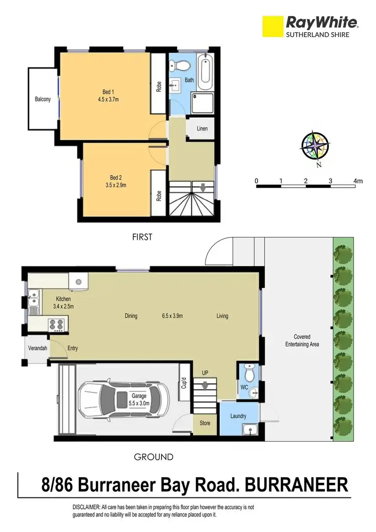 Floorplan of Homely townhouse listing, 8/86 Burraneer Bay Road, Cronulla NSW 2230