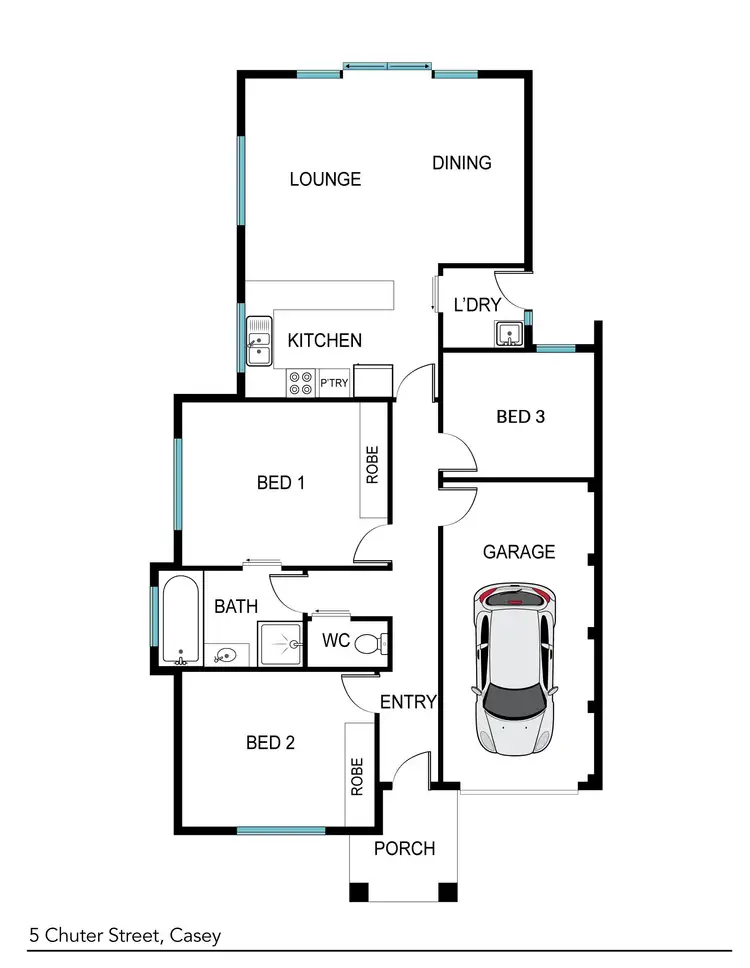 Floorplan of Homely house listing, 5 Chuter Street, Casey ACT 2913