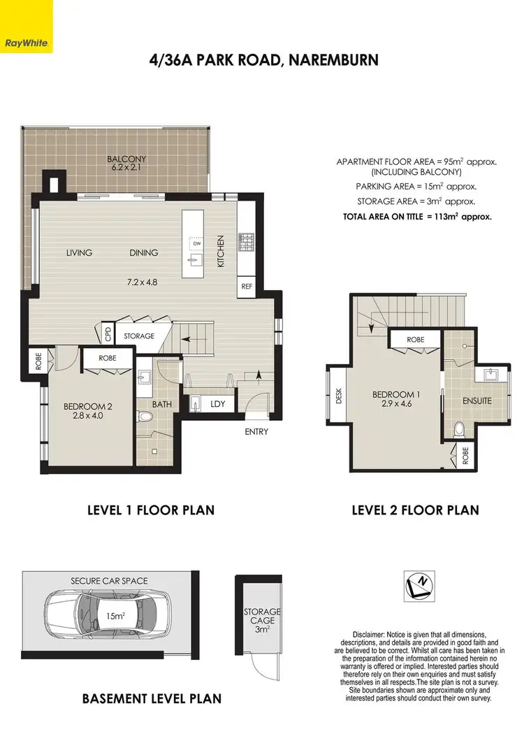 Floorplan of Homely apartment listing, 4/36A Park Road, Naremburn NSW 2065