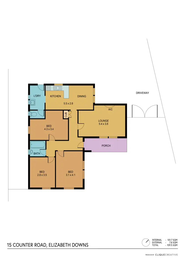Floorplan of Homely house listing, 15 Counter Road, Elizabeth Downs SA 5113