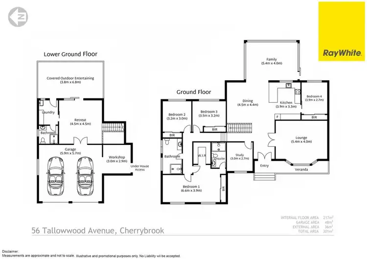 Floorplan of Homely house listing, 56 Tallowwood Avenue, Cherrybrook NSW 2126