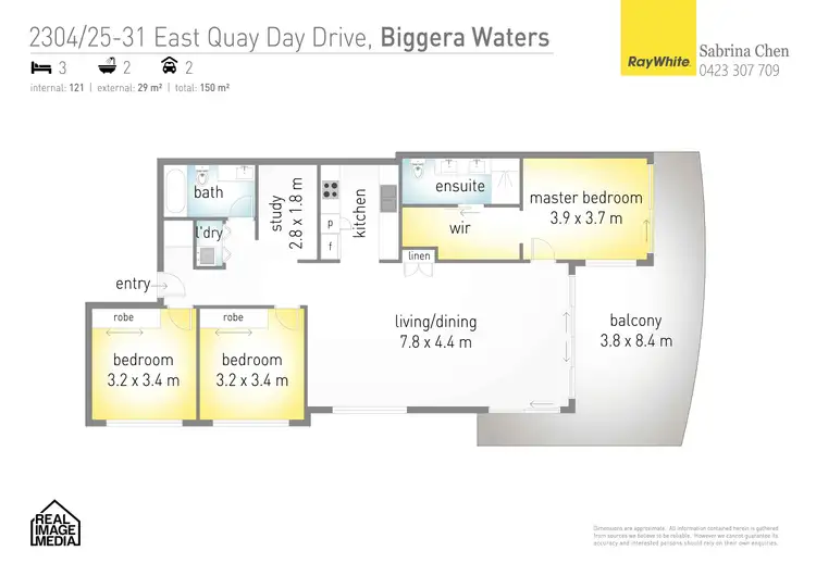 Floorplan of Homely apartment listing, 2304/25-31 East Quay Drive, Biggera Waters QLD 4216