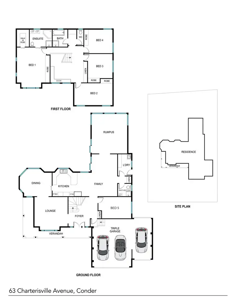 Floorplan of Homely house listing, 63 Charterisville Avenue, Conder ACT 2906