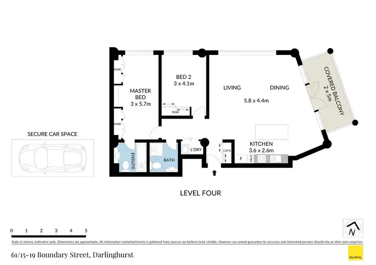 Floorplan of Homely apartment listing, 61/15-19 Boundary Street, Darlinghurst NSW 2010