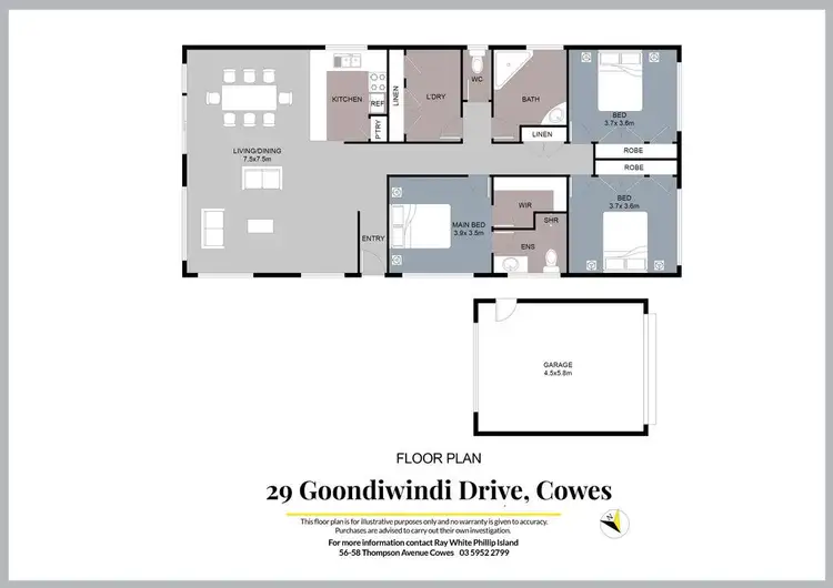 Floorplan of Homely house listing, 29 Goondiwindi Drive, Cowes VIC 3922