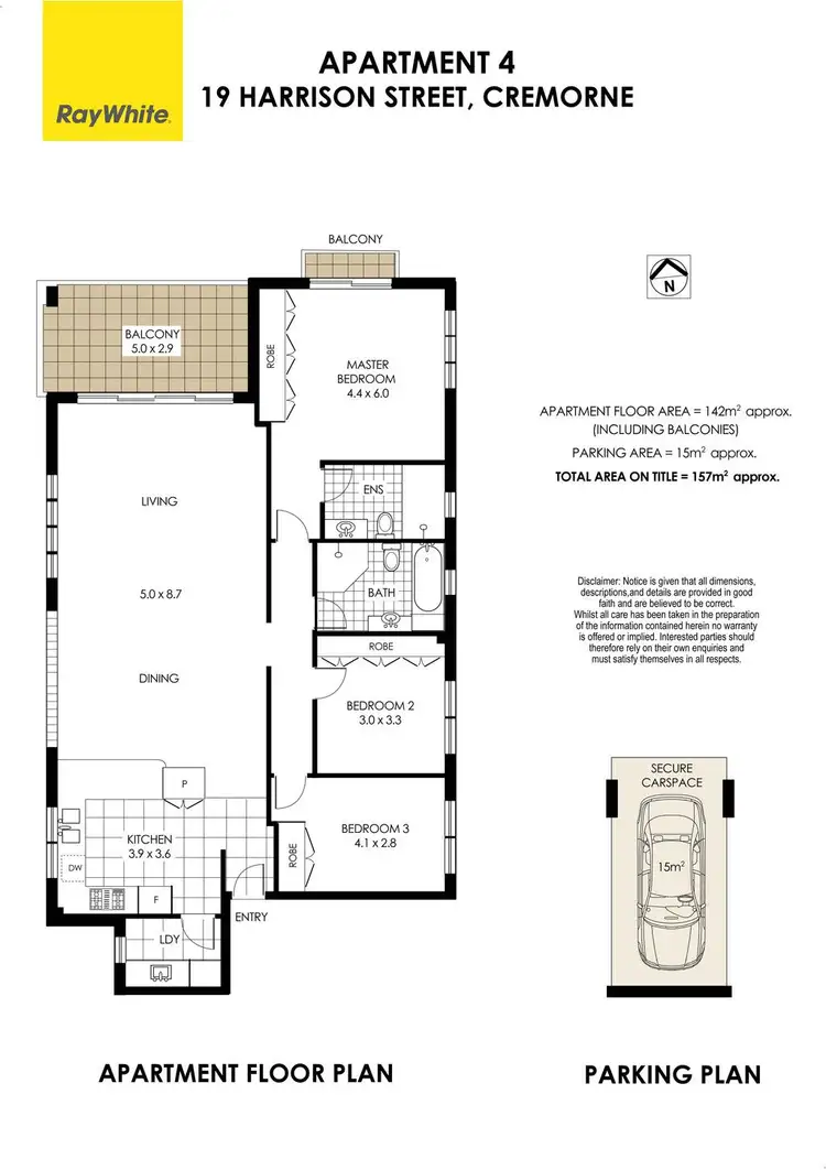 Floorplan of Homely apartment listing, 4/19 Harrison Street, Cremorne NSW 2090