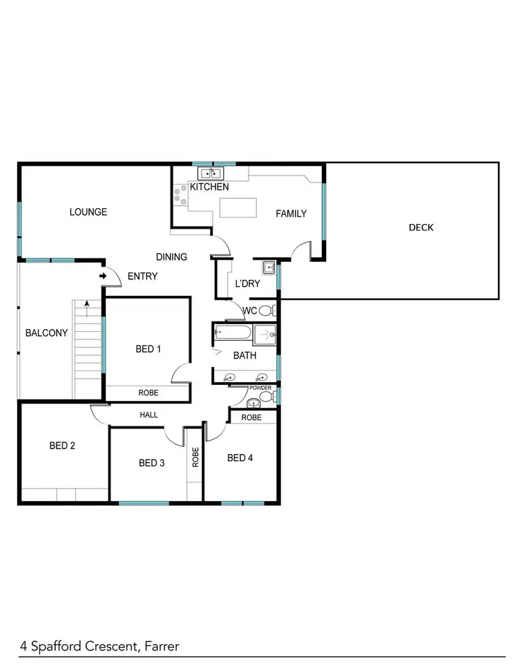 Floorplan of Homely house listing, 4 Spafford Crescent, Farrer ACT 2607