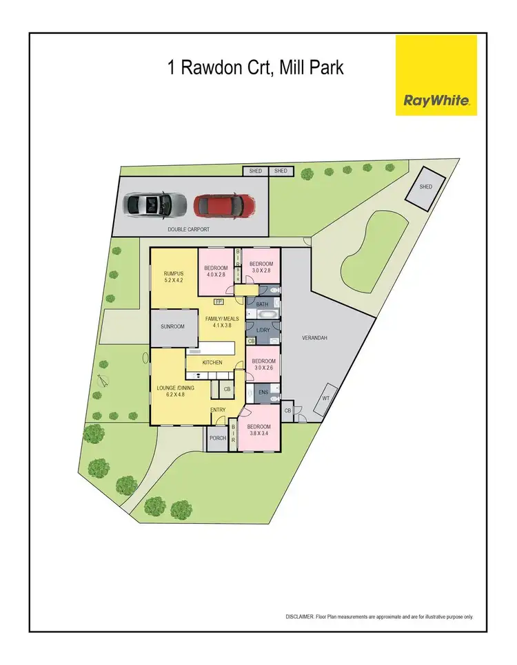 Floorplan of Homely house listing, 1 Rawdon Court, Mill Park VIC 3082