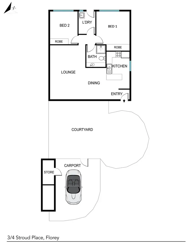 Floorplan of Homely house listing, 3/4 Stroud Place, Florey ACT 2615
